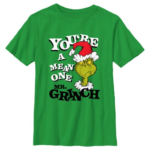 Boy's The Grinch Christmas Mean One  Graphic T-Shirt