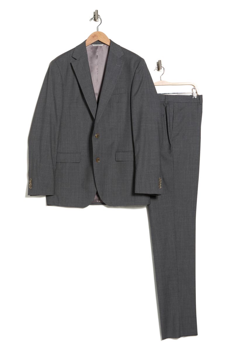 Jack Victor Esprit Grey Slub Wool Suit, Alternate, color, Grey