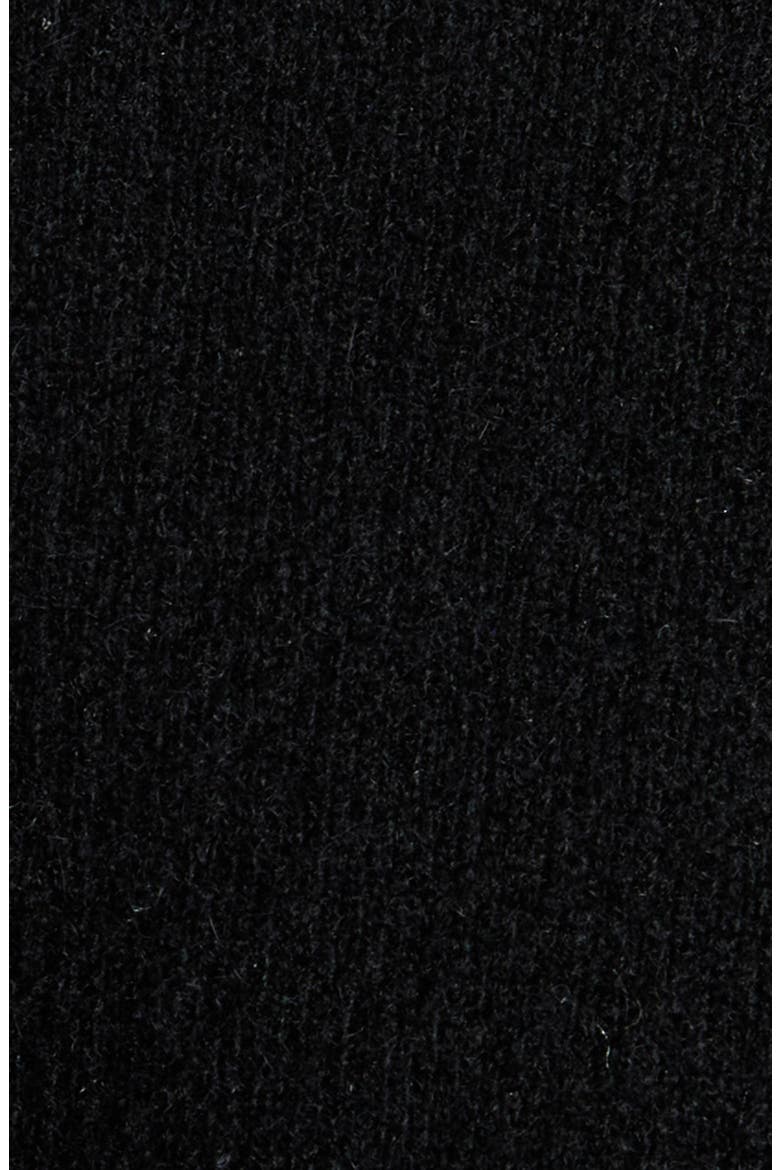 Sculptural Double Face Virgin Wool Blend Crop Sweater, Alternate, color, BLACK