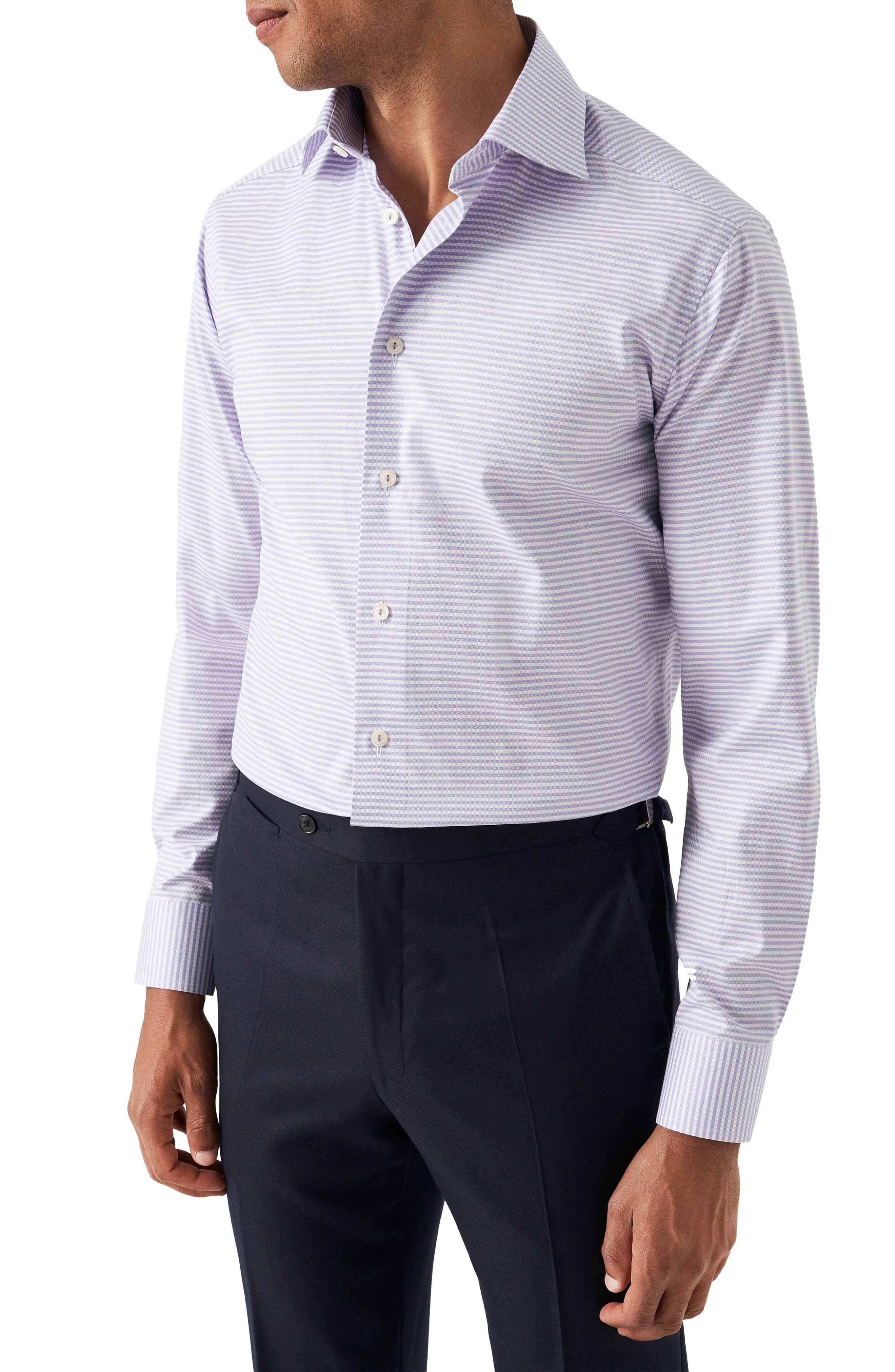 Eton Contemporary Fit Check Dress Shirt