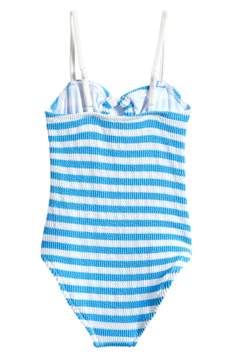 Seafolly Kids' Textured One-Piece Swimsuit, Alternate, color, Powder Blue