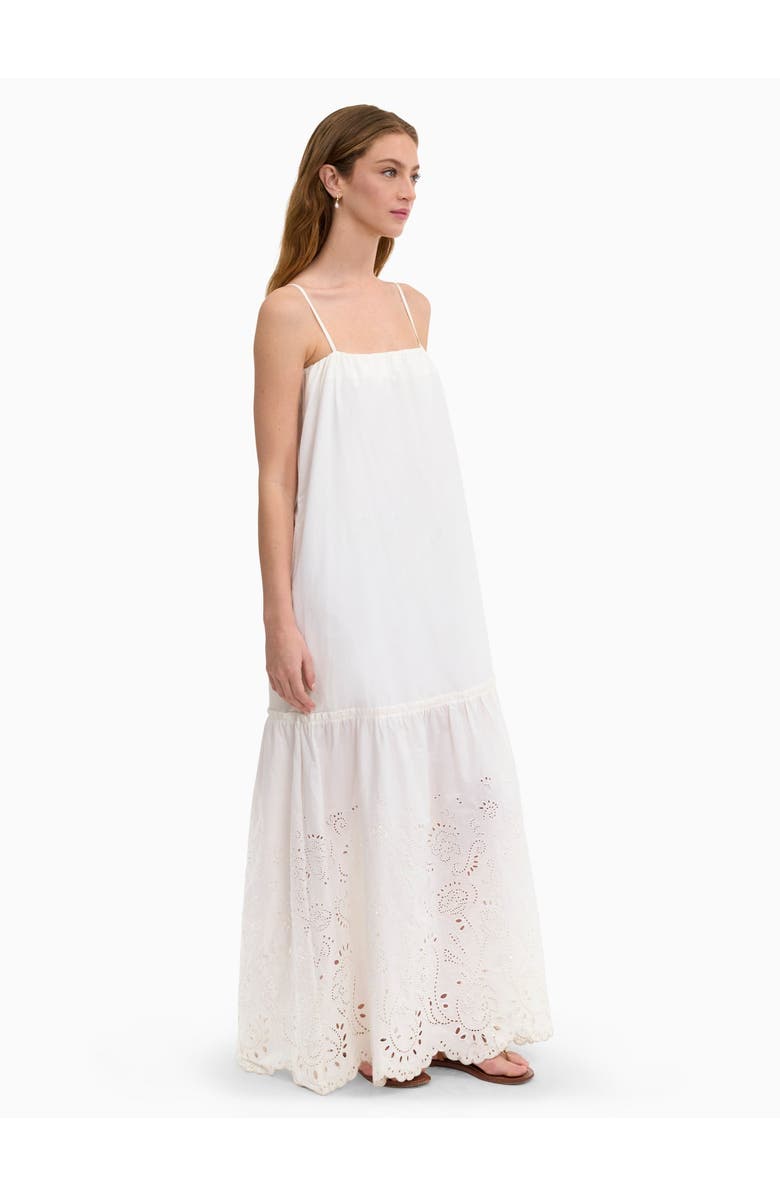 Rebecca Taylor Brielle Poplin Eyelet Dress, Alternate, color, Ivory