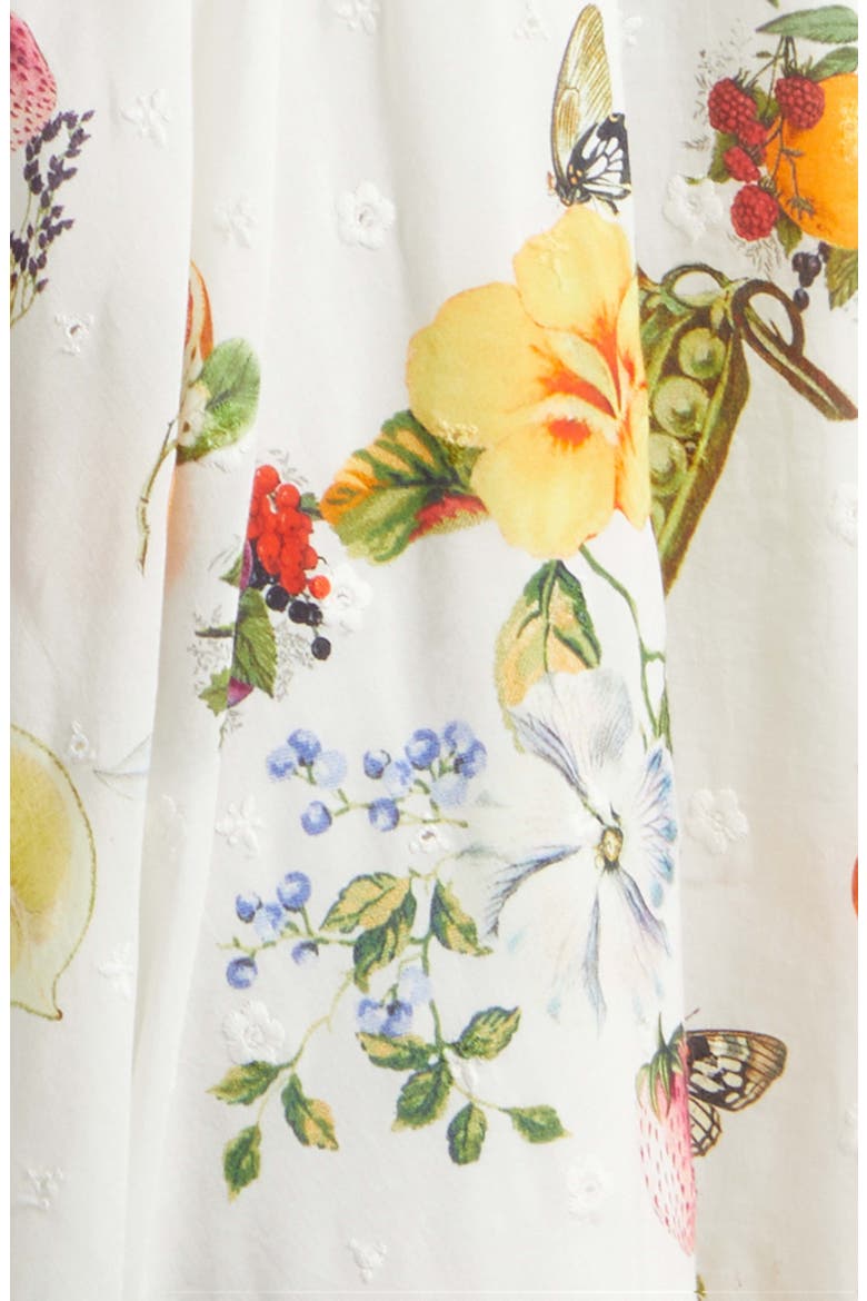 Magic of the Mercado Print Flutter Sleeve Cotton & Silk Dress, Alternate, color, MAGIC OF THE MERCADO