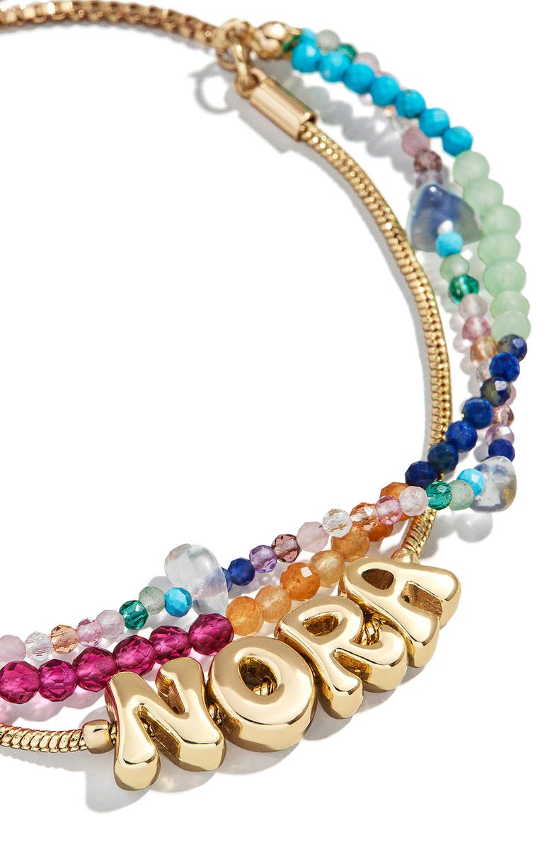 BaubleBar Rowan Semiprecious Custom Layered Bracelet, Alternate, color, Gold Multi