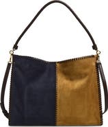 Veronica Beard Vida Colorblock Suede Hobo Bag