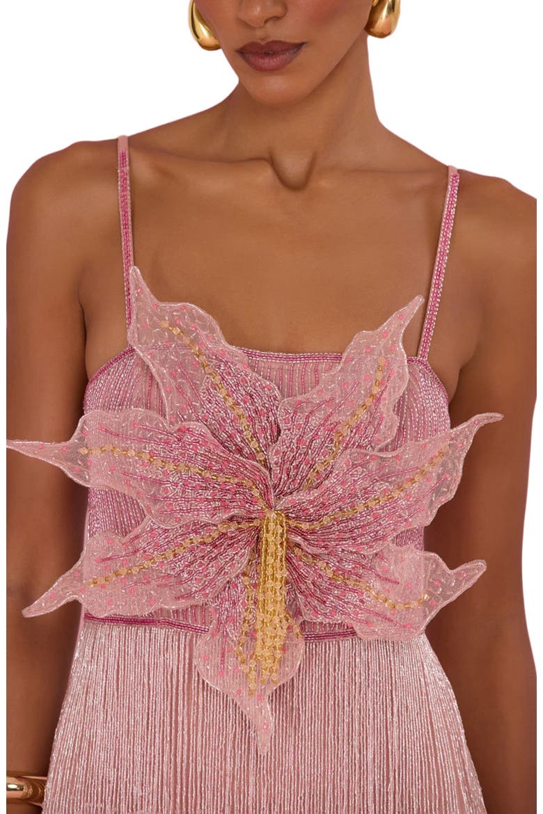 Solar Embroidery Maxi Dress, Main, color, PINK