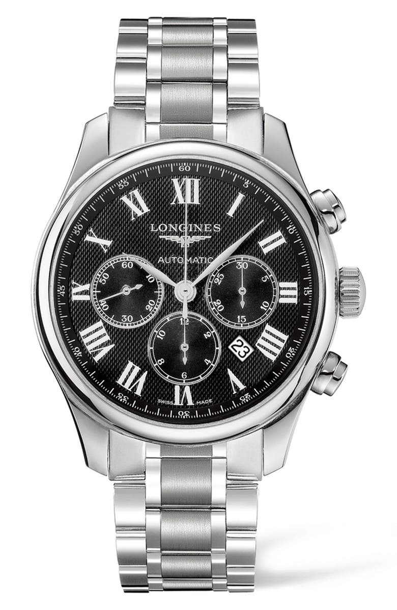 Longines Master Automatic Chronograph Bracelet Watch, 44mm, Main, color, 