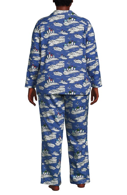 Lands' End Flannel 2 Piece Pajama Set In Multi