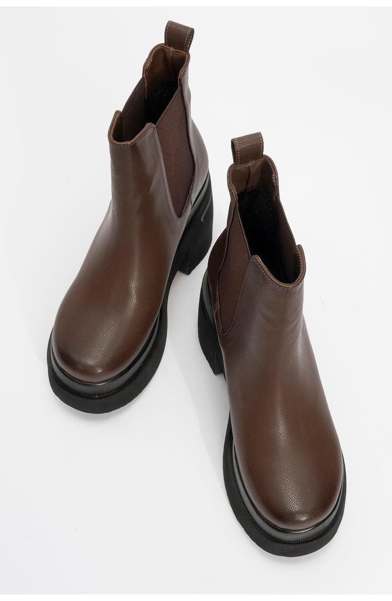 Prologue Shoes Antwerp Chelsea Boot, Alternate, color, Brown Faux Leather