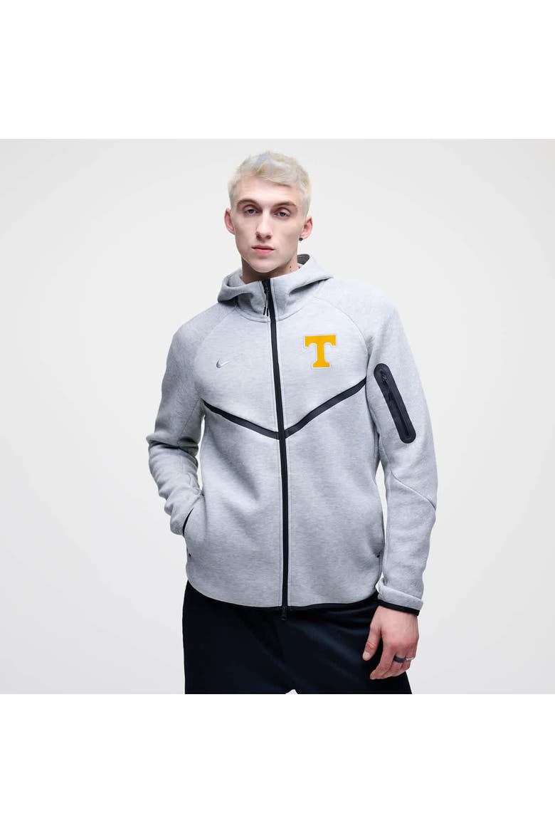 Men's Nike Heather Gray Tennessee Volunteers Tech Fleece Full-Zip Windrunner Hoodie, Main, color, Heather Gray