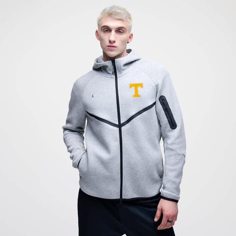 Men's Nike Heather Gray Tennessee Volunteers Tech Fleece Full-Zip Windrunner Hoodie