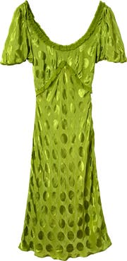 Damson Madder Aoife Dot Satin Jacquard Minidress