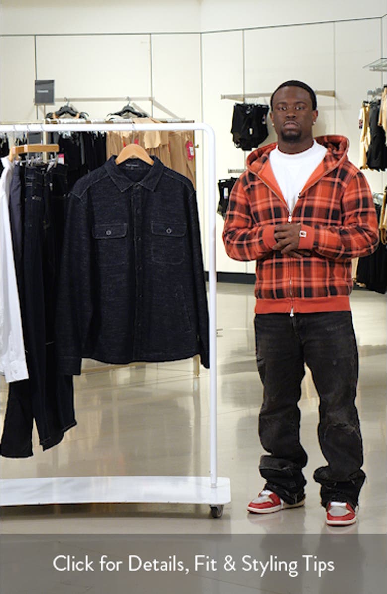 Calbrun Cotton Blend Knit Overshirt, sales video thumbnail