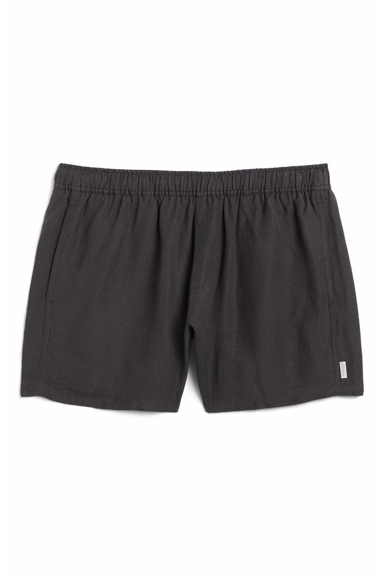 Linen Blend Drawstring Shorts, Main, color, GRANITE/ GRAY