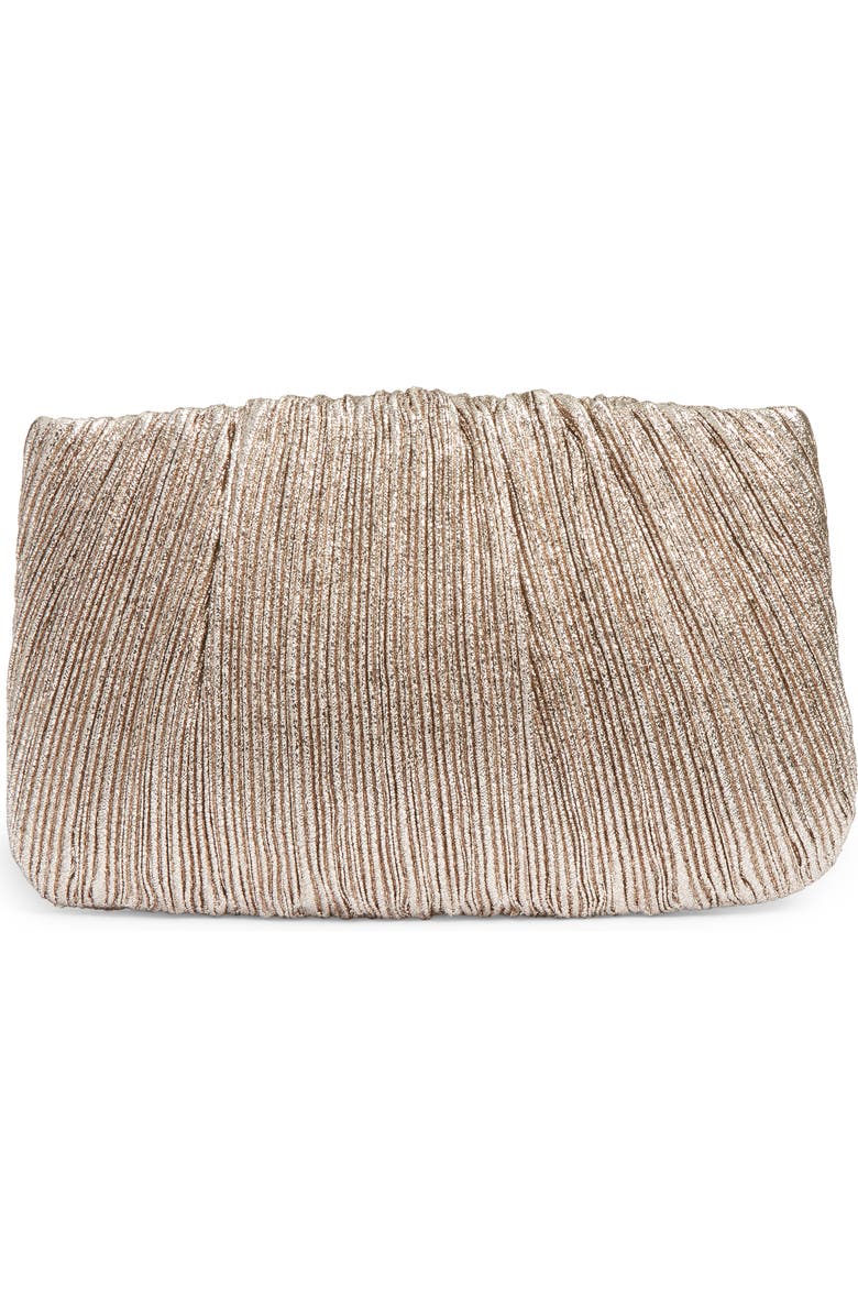Loeffler Randall Brit Pleated Clutch, Main, color, Champ