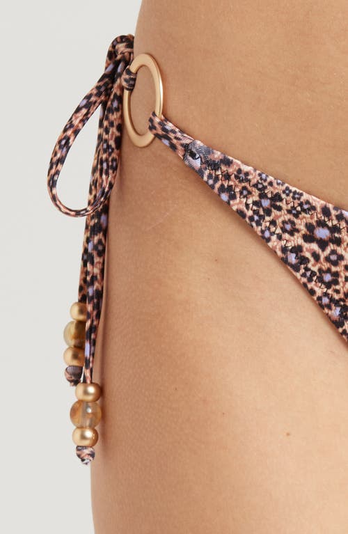 Shop Kulani Kinis Ring Side Tie Bikini Bottoms In Kosmic Kat