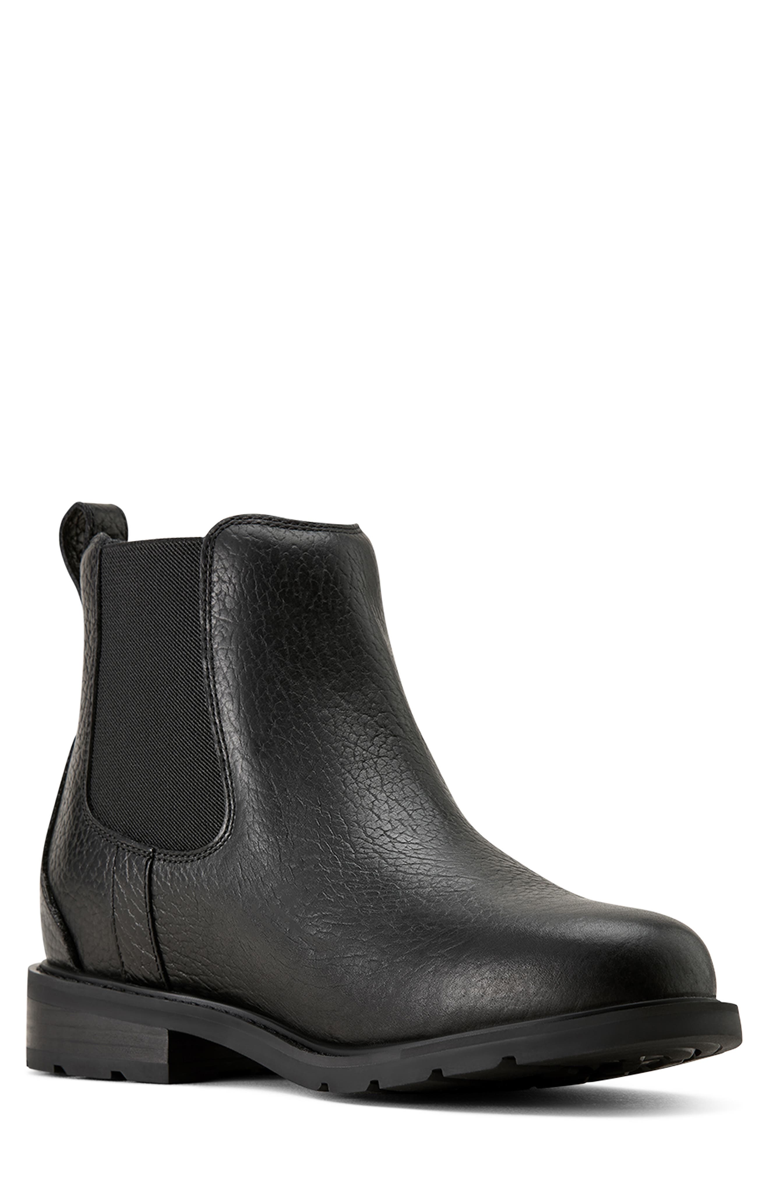 Ariat Wexford Waterproof Chelsea Boot, Main, color, Black