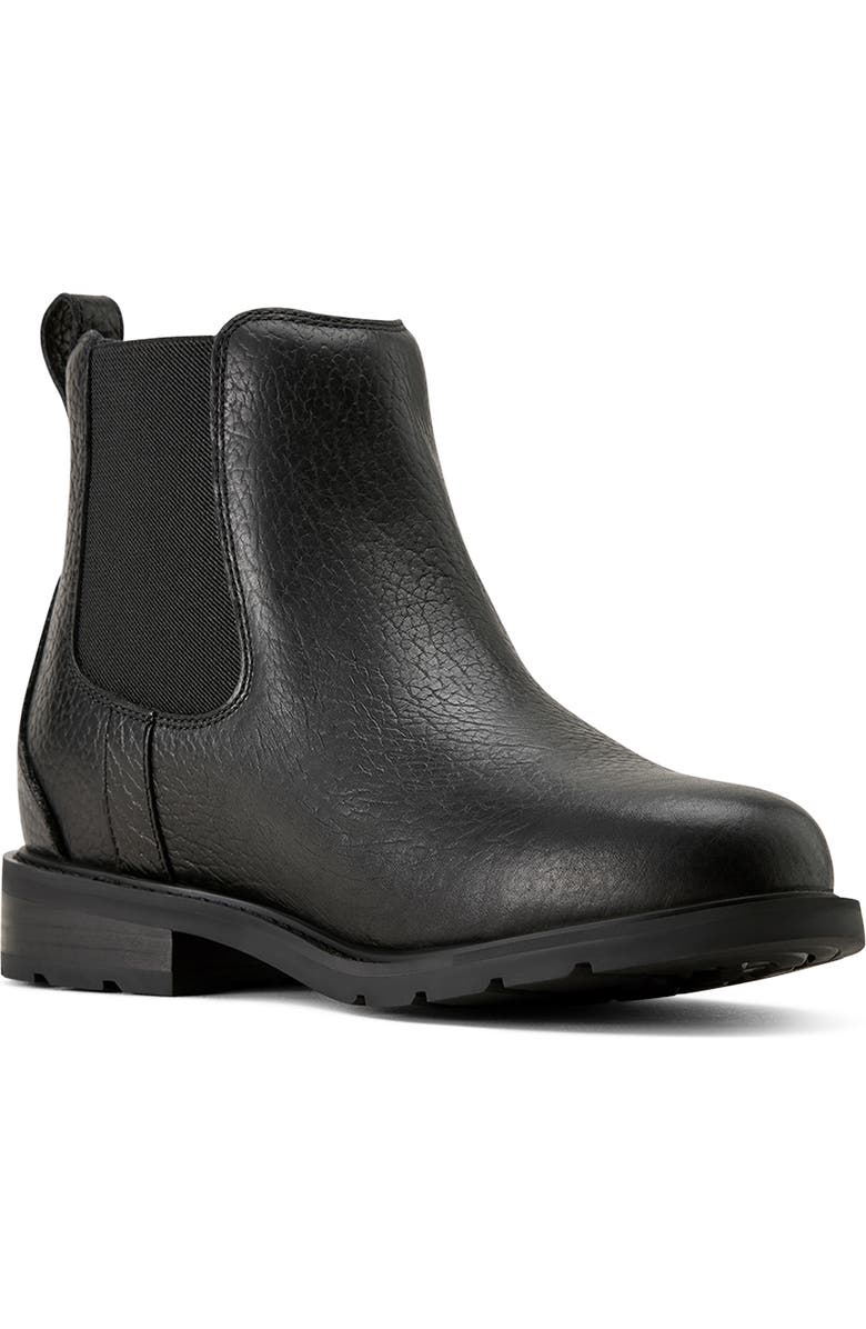 Ariat Wexford Waterproof Chelsea Boot, Main, color, Black