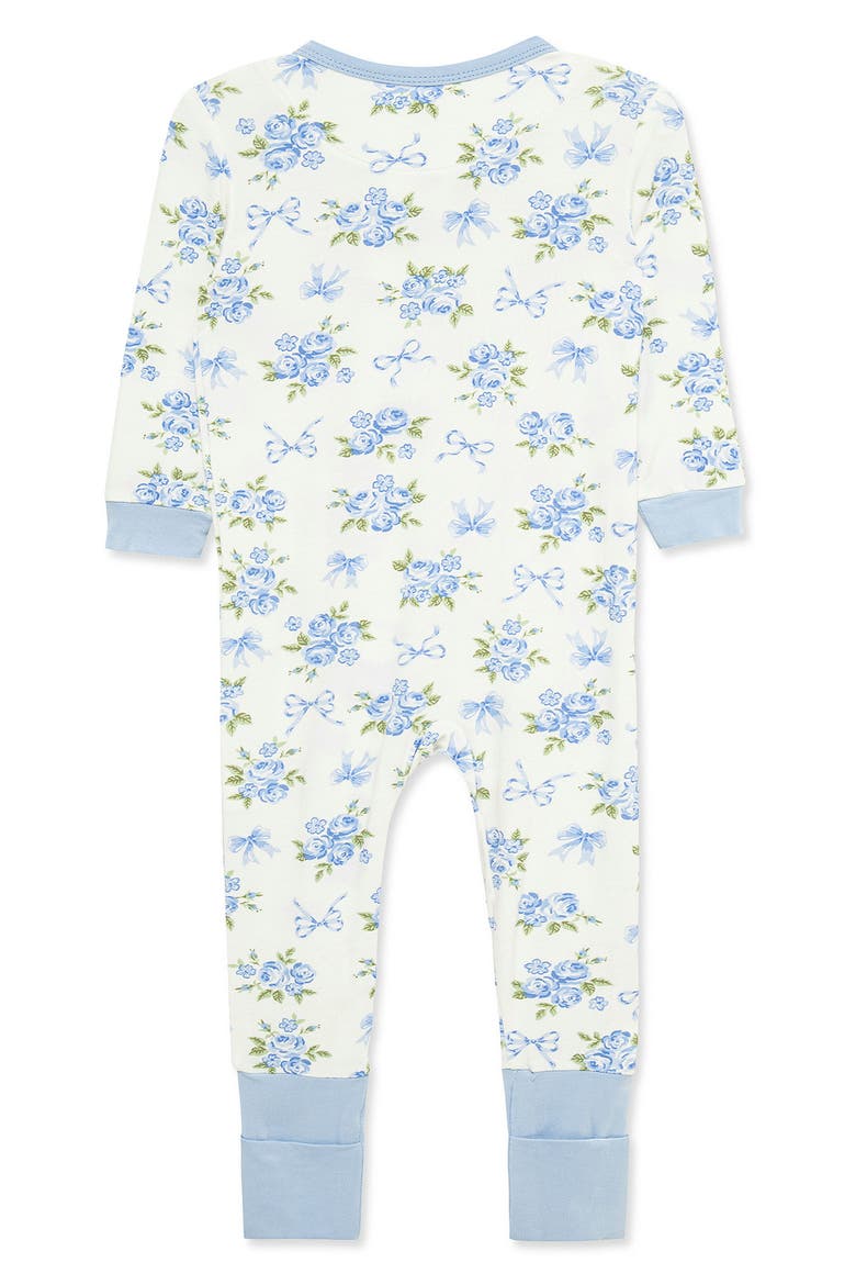 Kids' Floral One-Piece Pajamas, Alternate, color, BLUE FLORAL