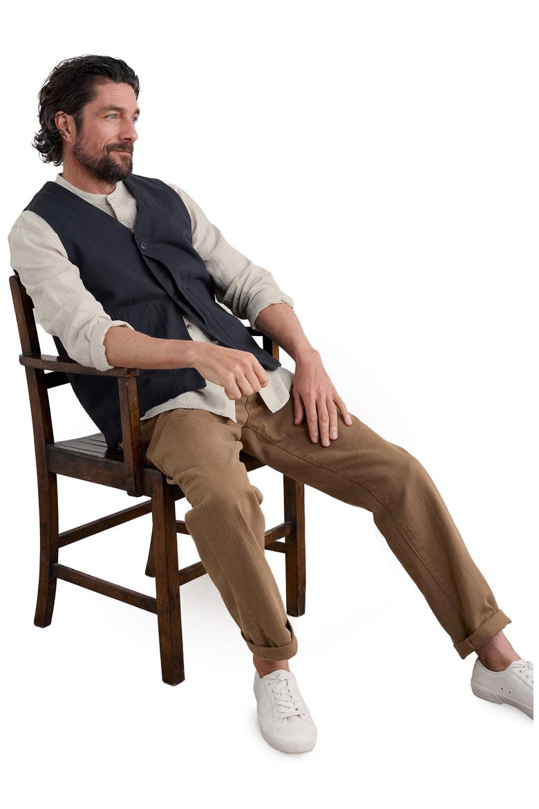 Metern Organic Cotton Vest, Alternate, color, INKWELL