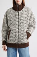 Bernardo Chevron Knit Jacket
