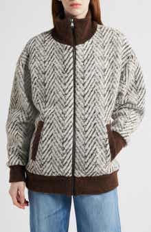 Bernardo Chevron Knit Jacket