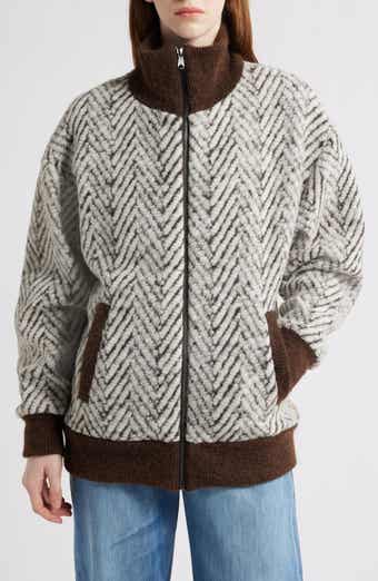 Bernardo Chevron Knit Jacket