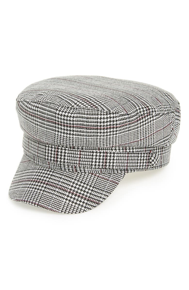 Treasure & Bond Menswear Plaid Baker Boy Hat, Main, color, 