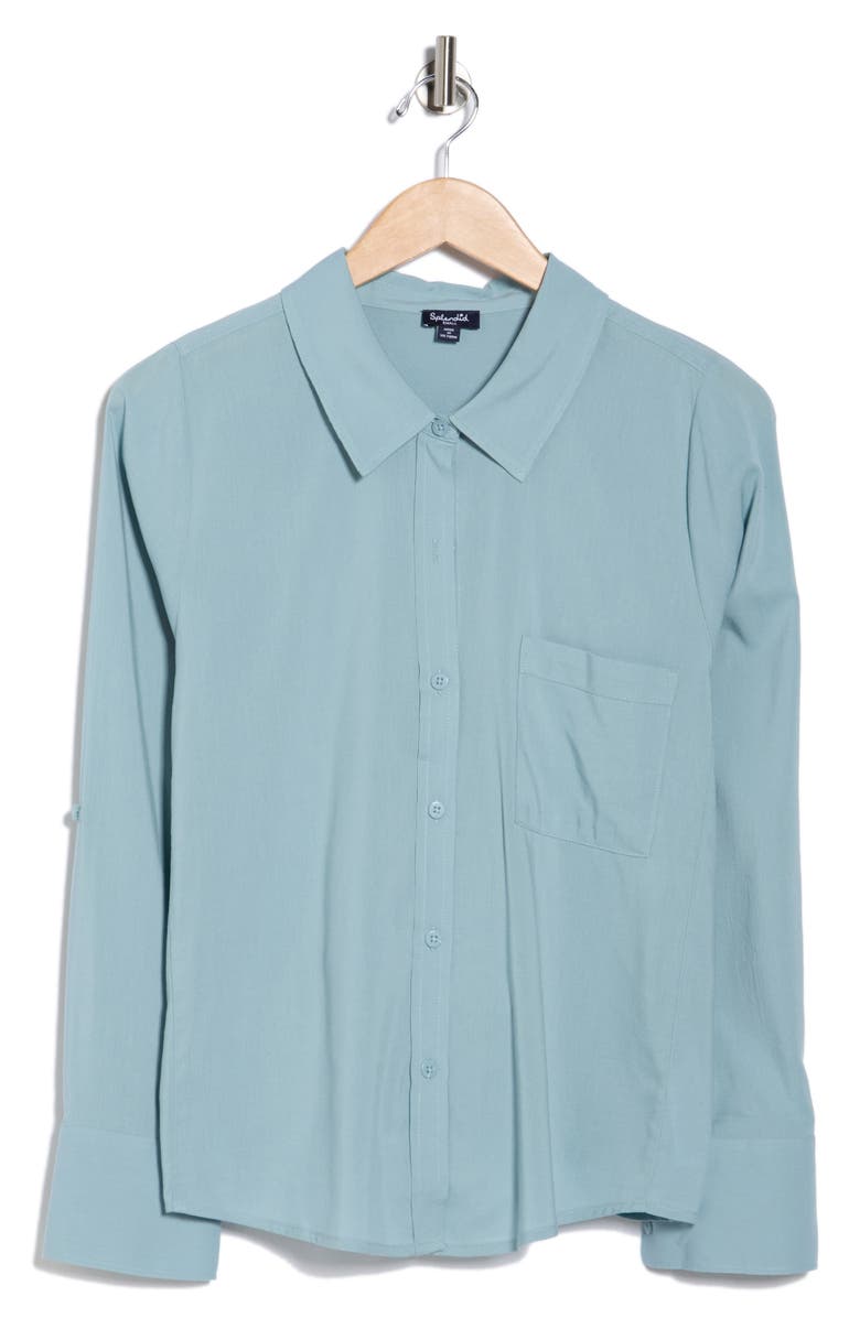Splendid Long Sleeve Button-Up Shirt, Alternate, color, Arona