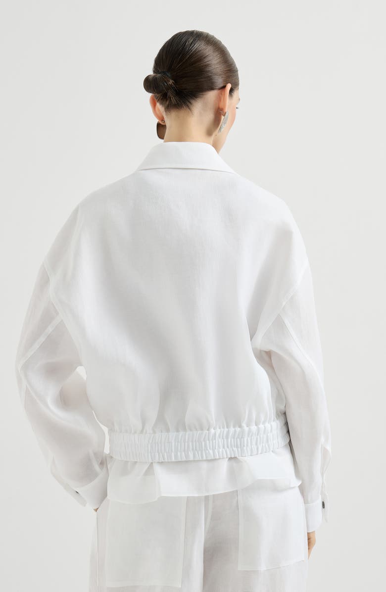 Brunello Cucinelli Cotton outerwear jacket, Alternate, color, White