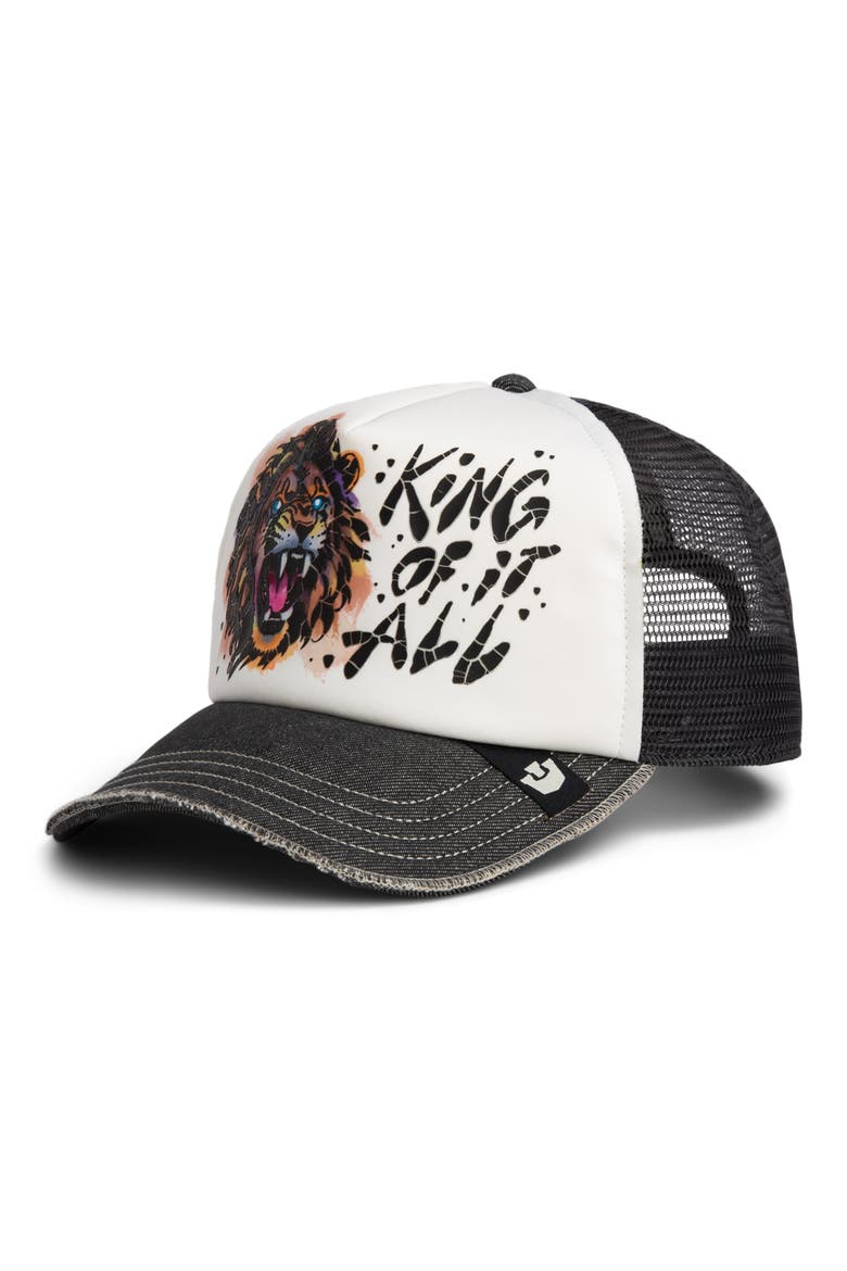 King Disruption Trucker Hat, Main, color, OIL