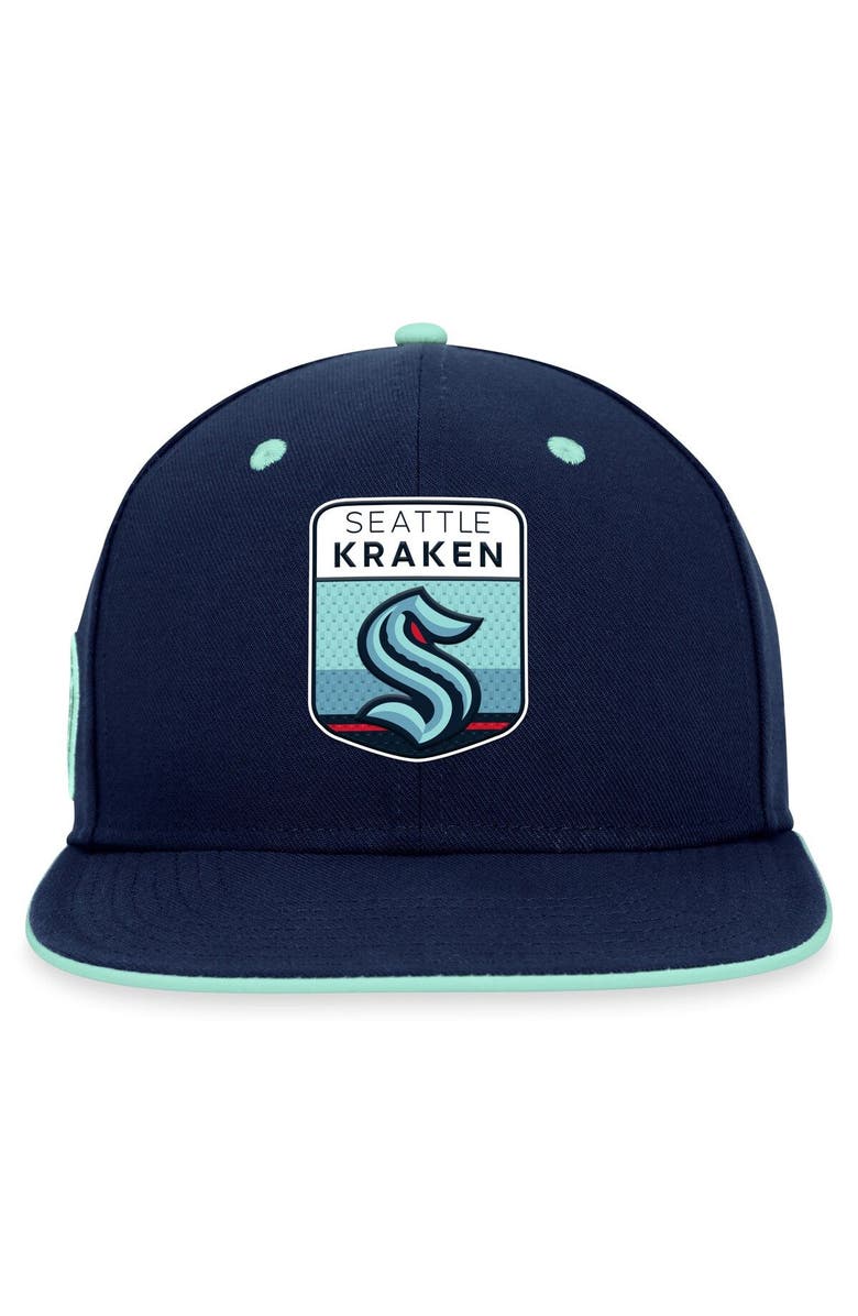 FANATICS Men's Fanatics Branded  Deep Sea Blue Seattle Kraken 2023 NHL Draft Snapback Hat, Alternate, color, 