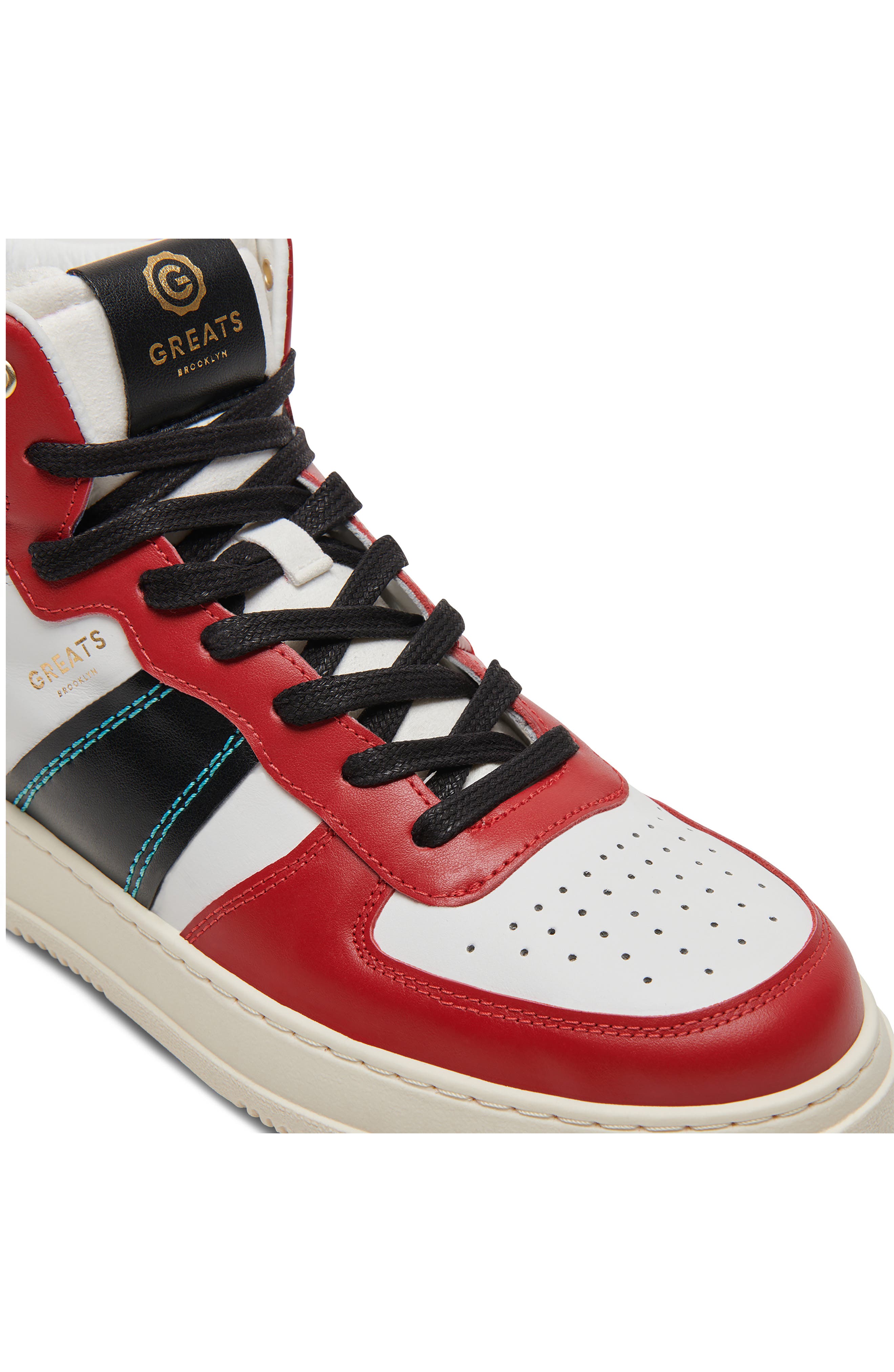 GREATS St. James High Top Sneaker, Alternate, color, Retro Red Black