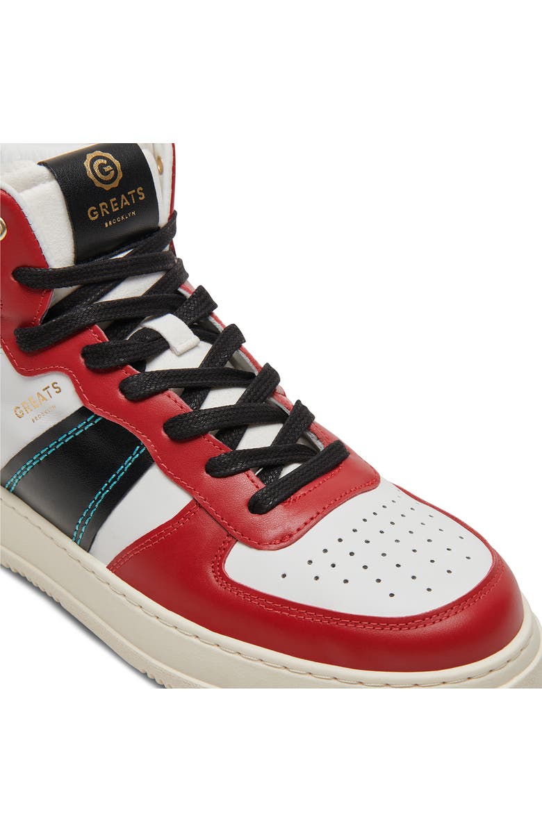 GREATS St. James High Top Sneaker, Alternate, color, Retro Red Black