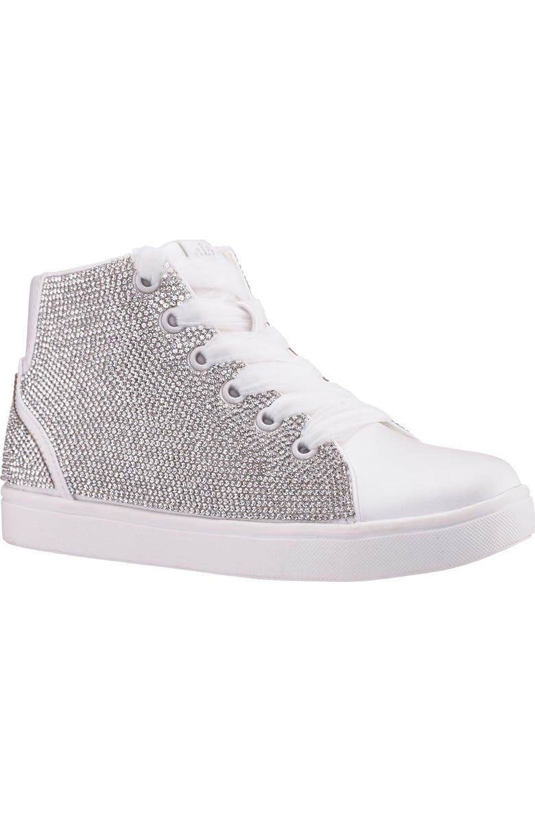 Nina Kids' Kula High Top Sneaker, Main, color, White Smooth Stones