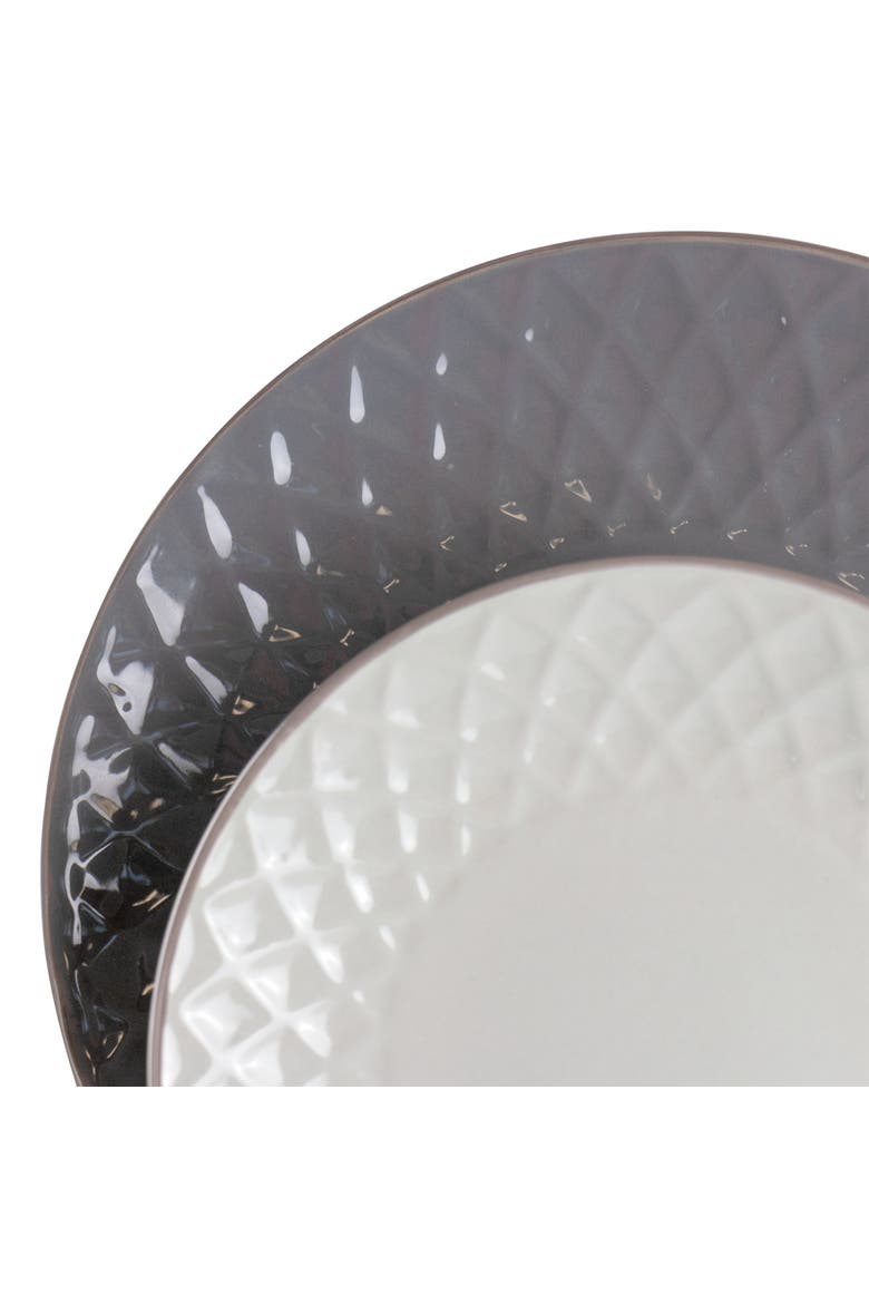 Tahitian Diamond 16 Piece Stoneware Dinnerware Set, Alternate, color, White
