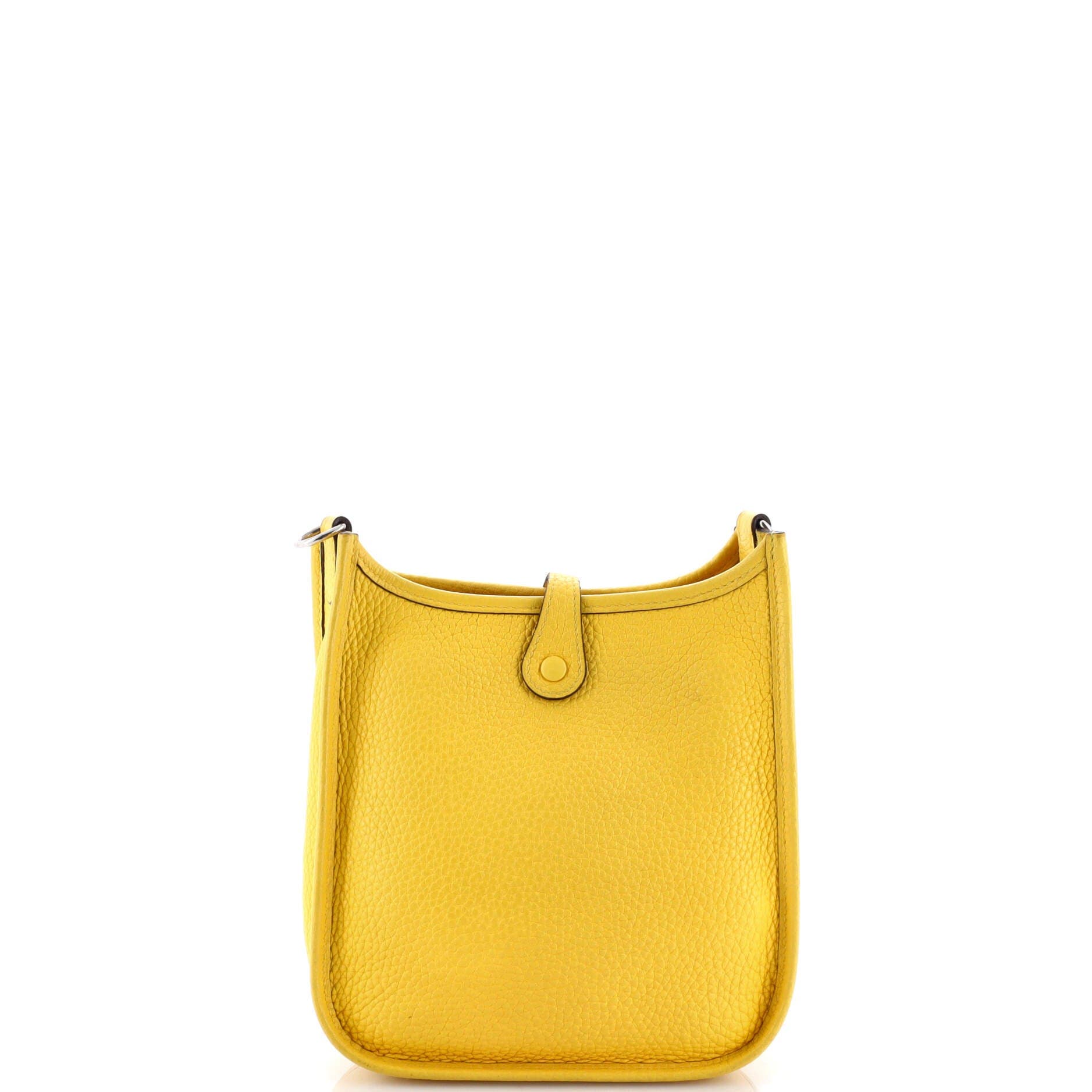 Pre-Owned Hermes Evelyne Bag Gen III Clemence TPM, Alternate, color, Jaune De Naples