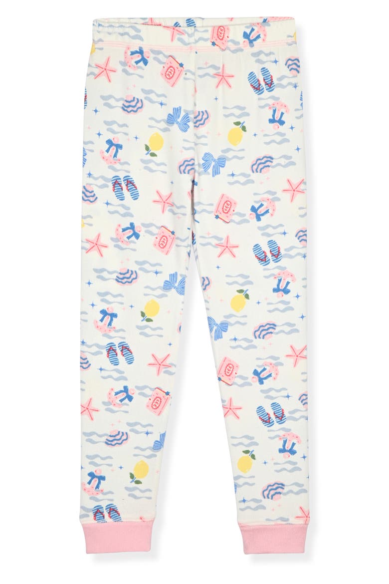 Kids' 2-Piece Fitted Pajamas & Scrunchie Set, Alternate, color, WHITE MULTI