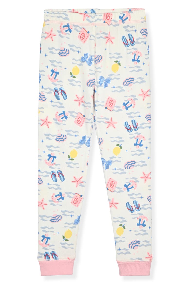 SLEEP ON IT Kids' 2-Piece Fitted Pajamas & Scrunchie Set, Alternate, color, White Multi