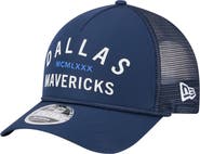 New Era Men's New Era Navy Dallas Mavericks Minimalist A-Frame 9FORTY Trucker Hat