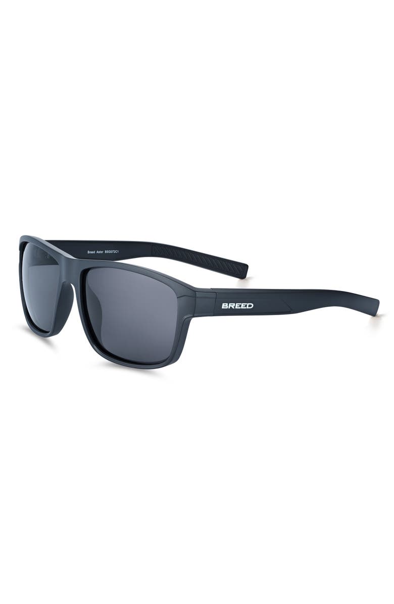 BREED Astor Polarized Mens Sunglasses, Main, color, Black/Black