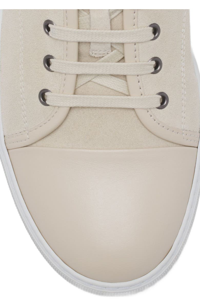Lanvin DBB1 LEATHER AND SUEDE SNEAKERS, Alternate, color, Vanille