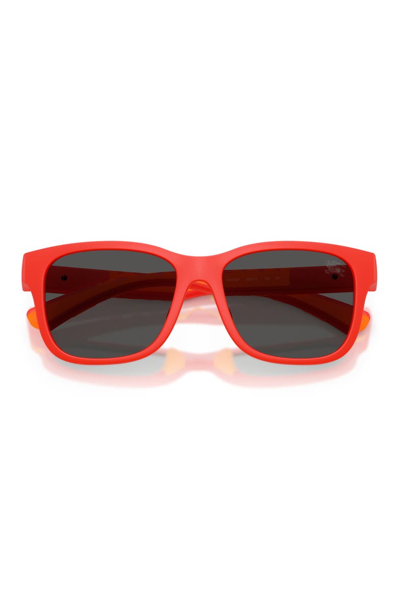 Kids' 50mm Square Sunglasses, Alternate, color, MATTE RED / DARK GREY
