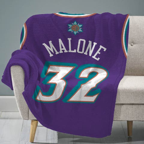 Utah Jazz Karl Malone 60" x 80" Raschel Throw Blanket