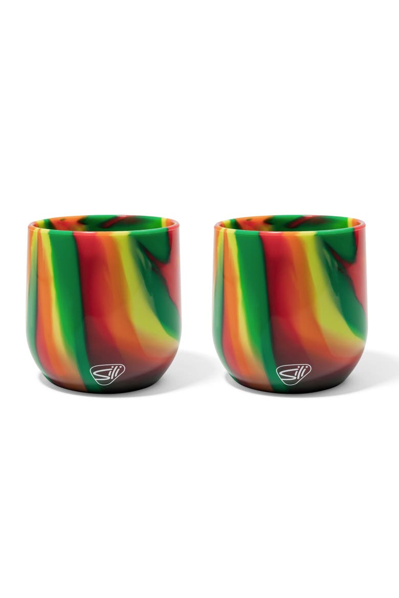 Stemless Wine Glasses 12oz, Main, color, Multicolored