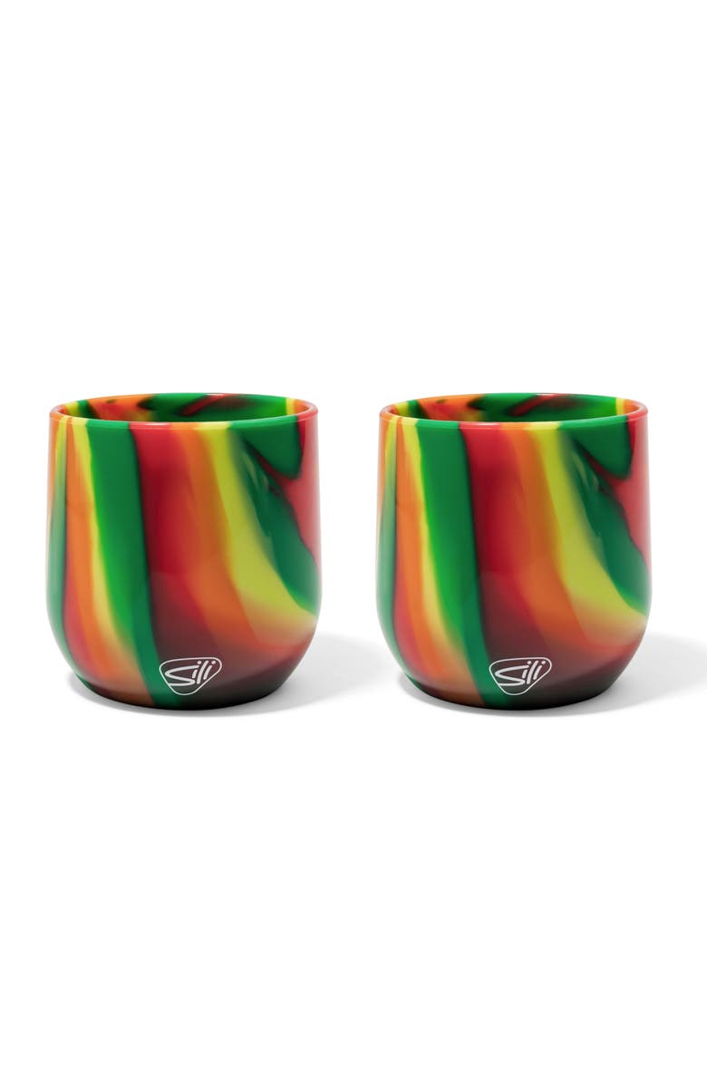 Silipint Stemless Wine Glasses 12oz, Main, color, Multicolored