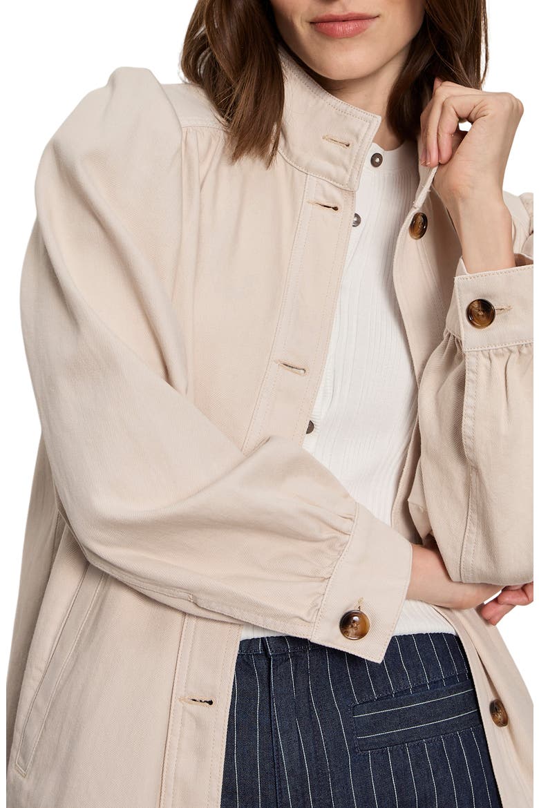 Carrie Oversize Denim Jacket, Alternate, color, WHITE/ DARK OPAL