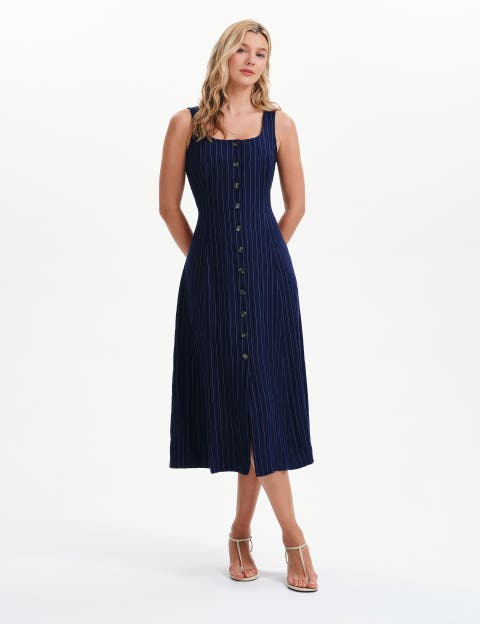 Petite Jillian Stripe Button Down Dress