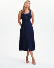 Finery London Jillian Stripe Button Through Dress