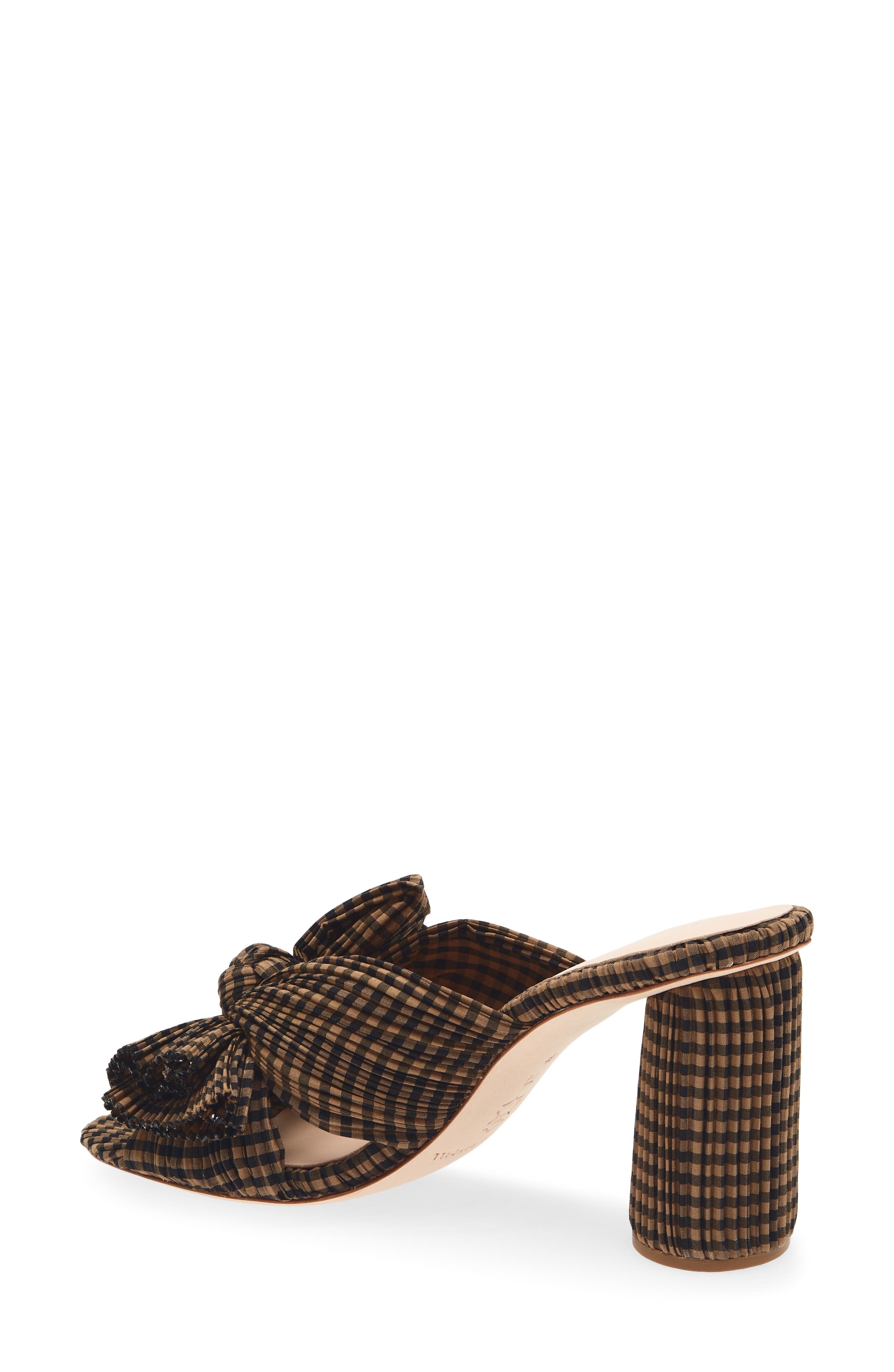 Loeffler Randall Penny Knotted Sandal, Alternate, color, Brown/ Black Check